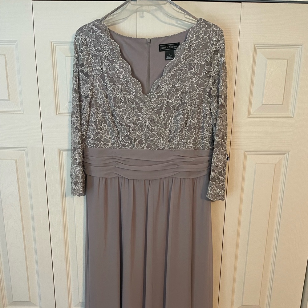 Jessica Howard Formal Dress Gray Size 12 NWT